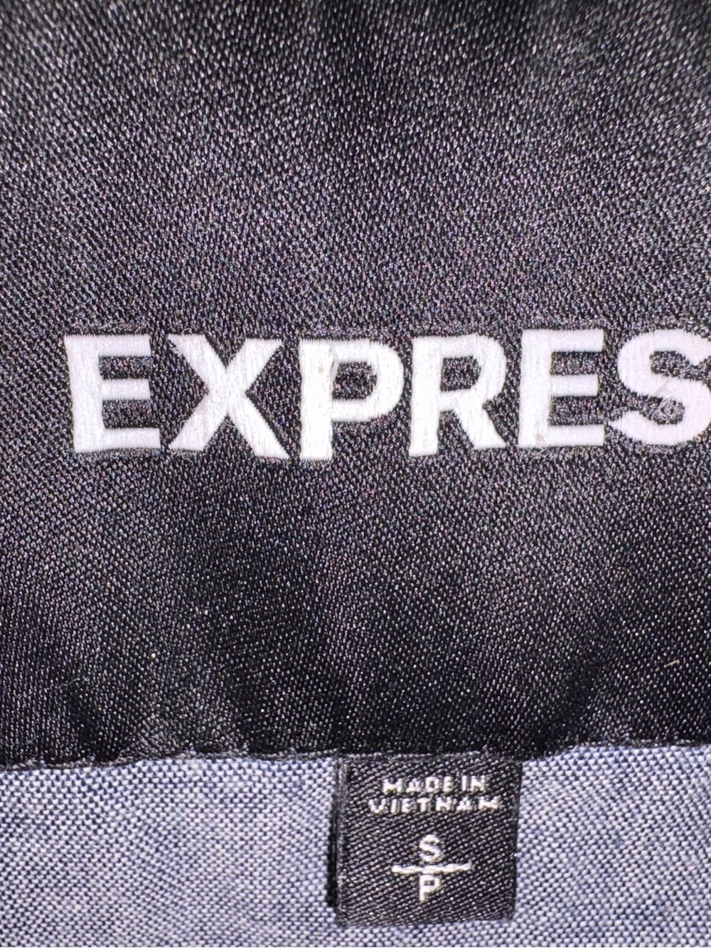 Express Women's Navy & White Striped Trench Coat - Size Small - Picture 4 of 4
